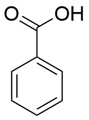 Skeletal formula of benzoic acid